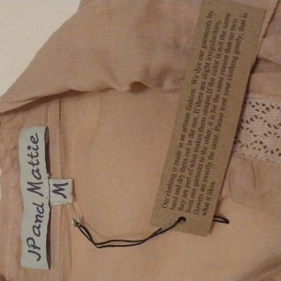 Sundance JP & Mattie Beige Lace Button-Up Blouse - Picture 2 of 5